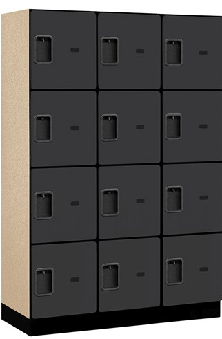 Salsbury 18" Wide Four Tier Wood Locker - Used