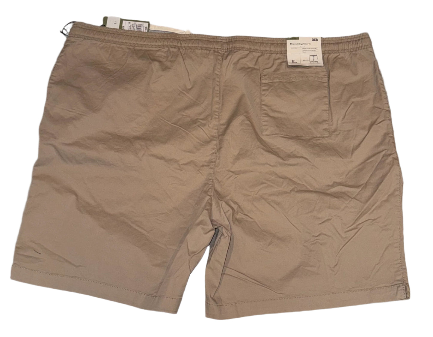 Men's Big & Tall 8" Pull-On Shorts - Goodfellow & Co Taupe 3X, Brown - New