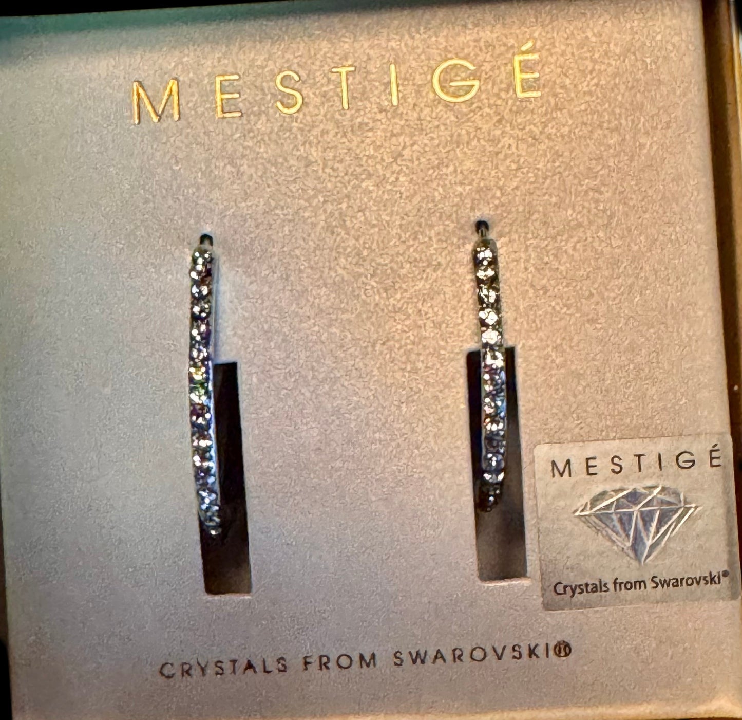 Crystal & Silvertone Bailee Hoop Earrings