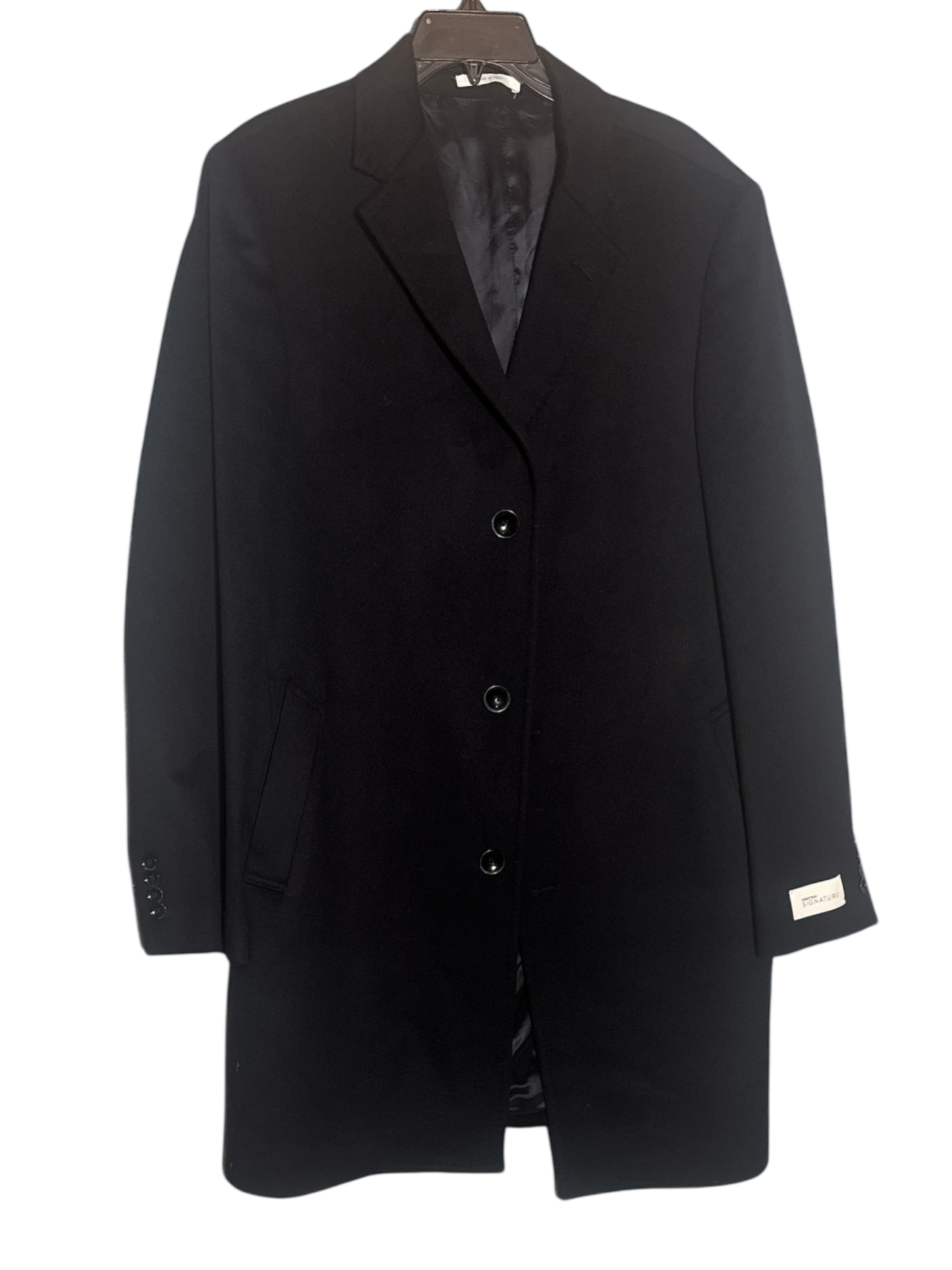 Nordstrom Signature Darien Trim Fit Wool & Cashmere Overcoat Size 42L - Blue