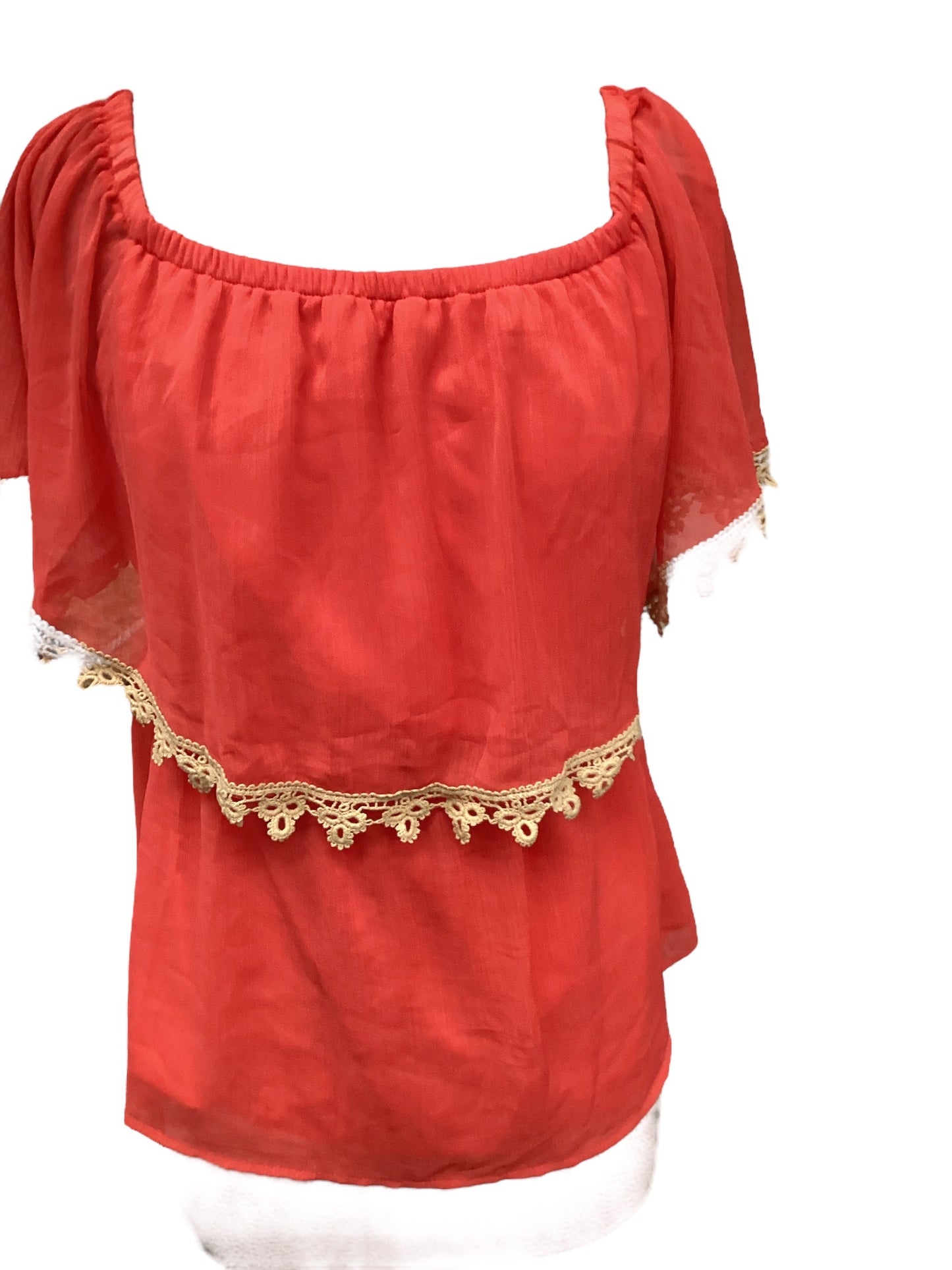 Orange Top Sleeveless , Size M