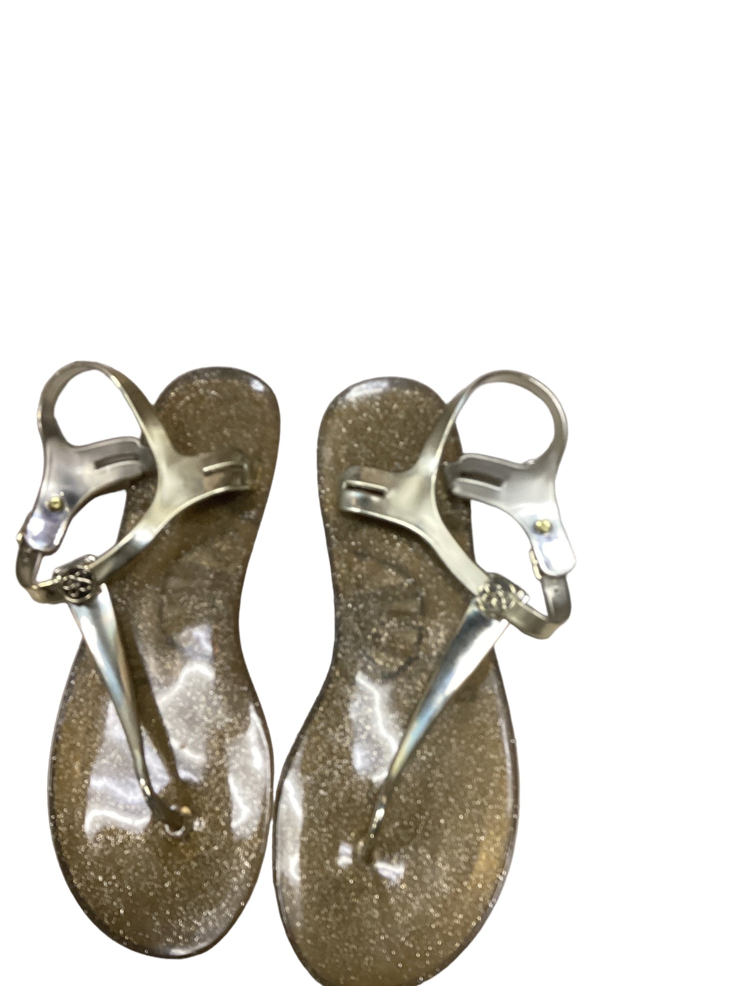 Gold Sandals Flats , Size 11