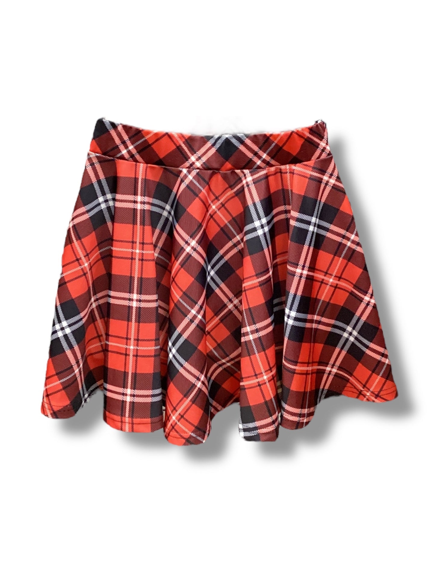 Skirt Mini & Short In Plaid Pattern, Size: M