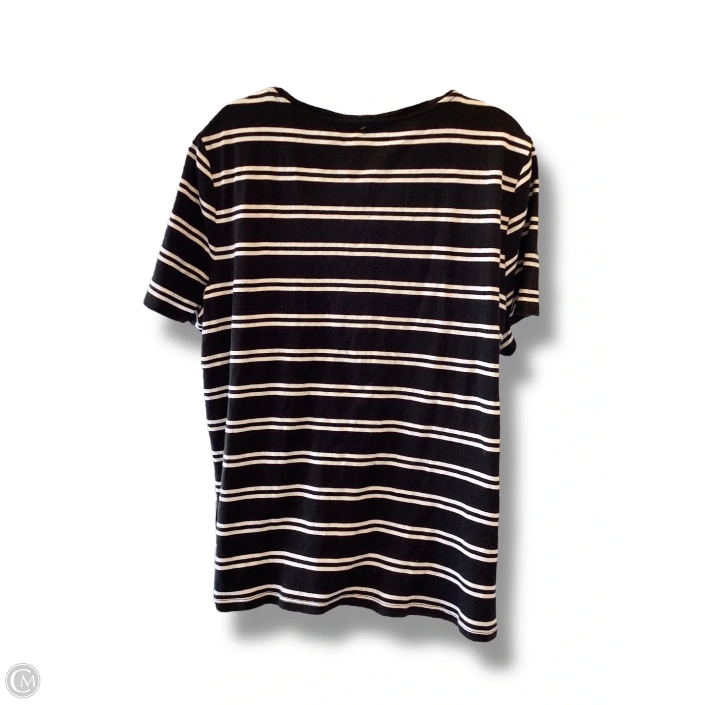 Top Short Sleeve By Talbots In Striped Pattern, Size: 3x