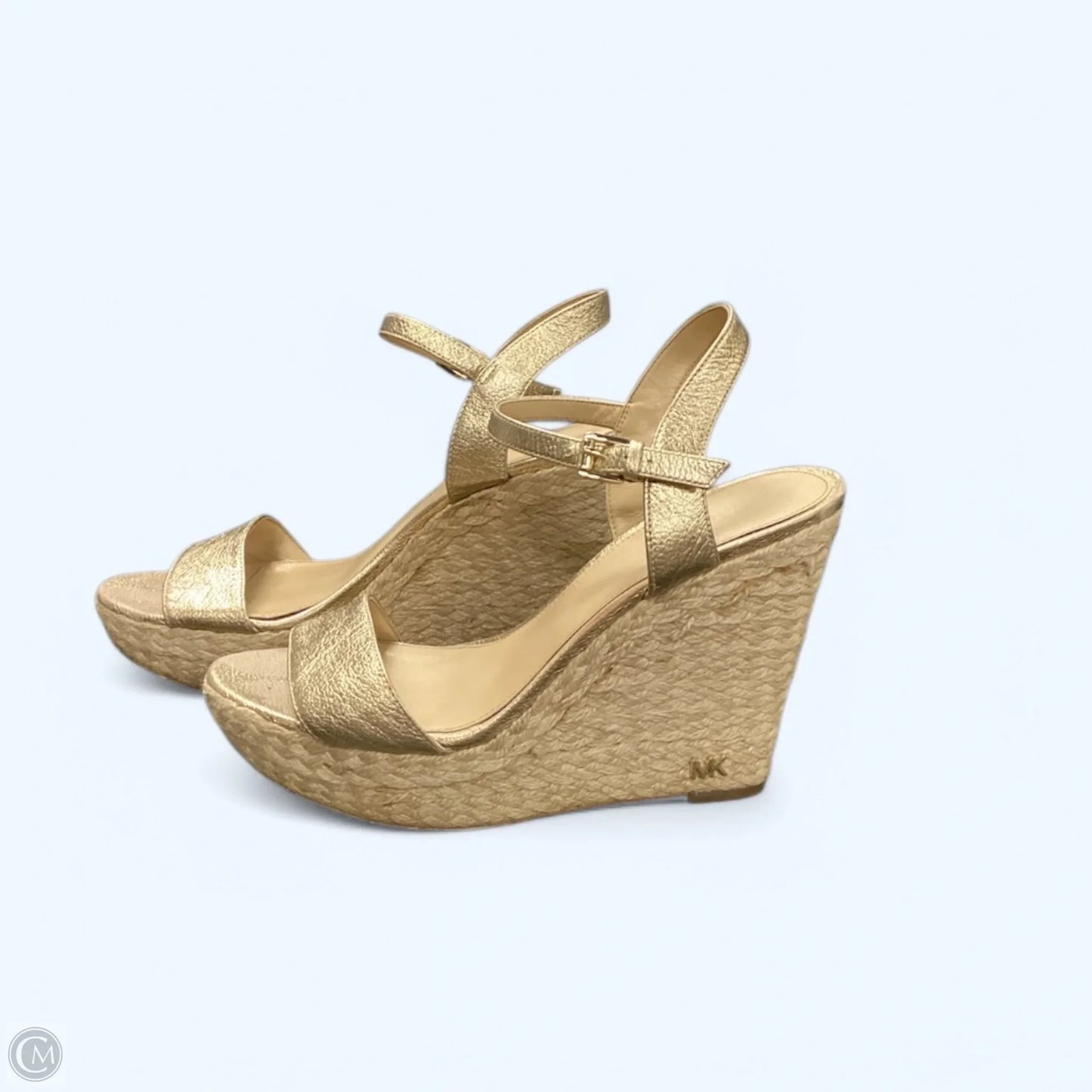 Sandals Heels Wedge By Michael By Michael Kors In Gold, Size: 8.5