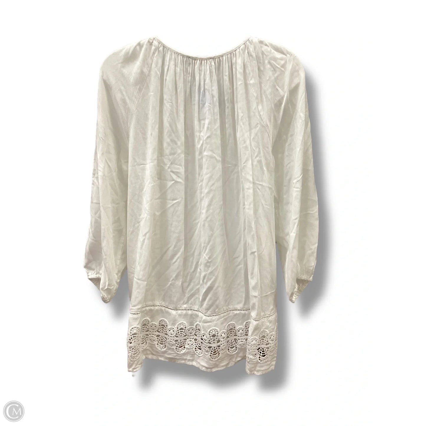 Top Long Sleeve In White, Size: L
