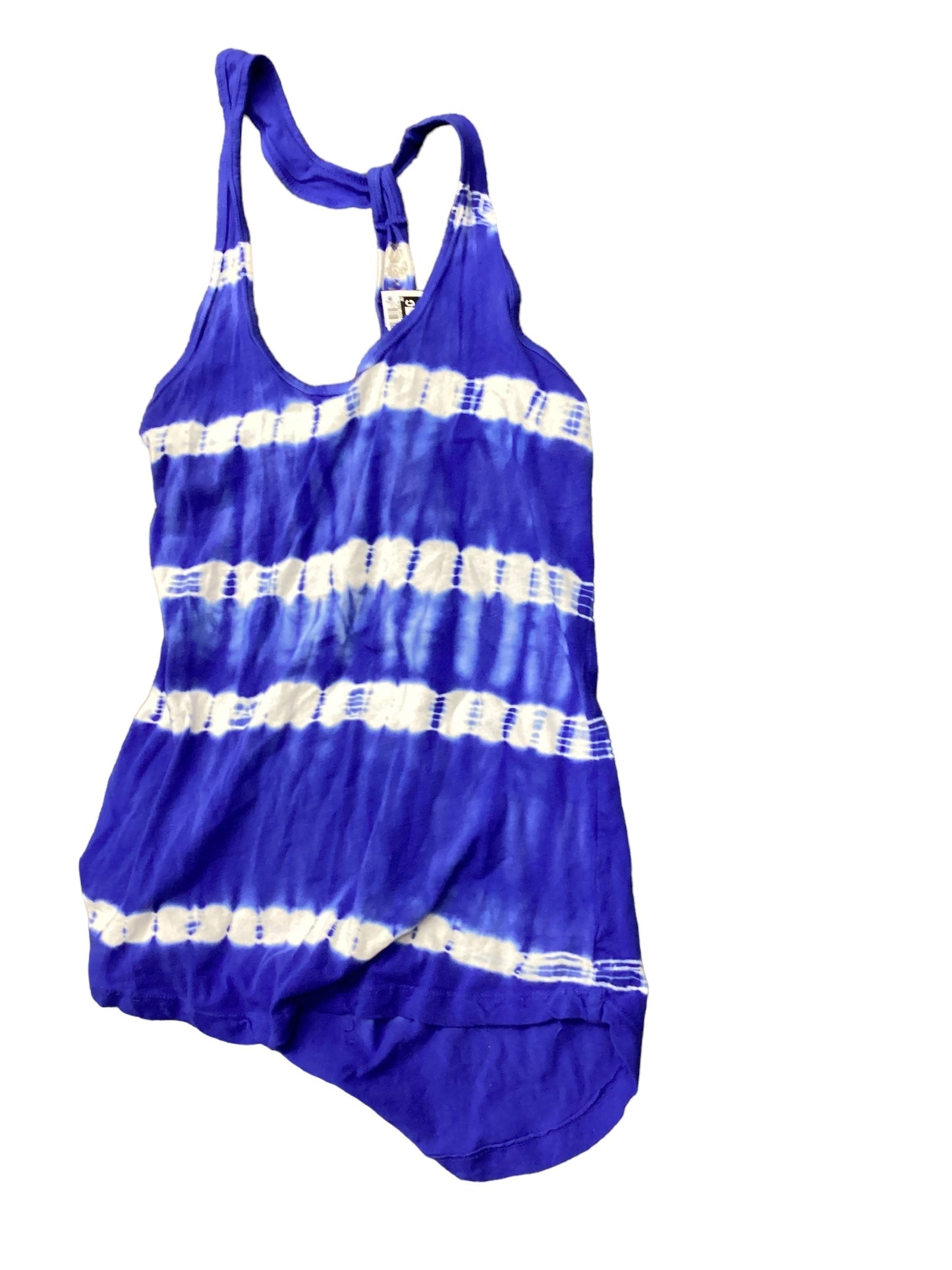 Blue & White Top Sleeveless , Size M