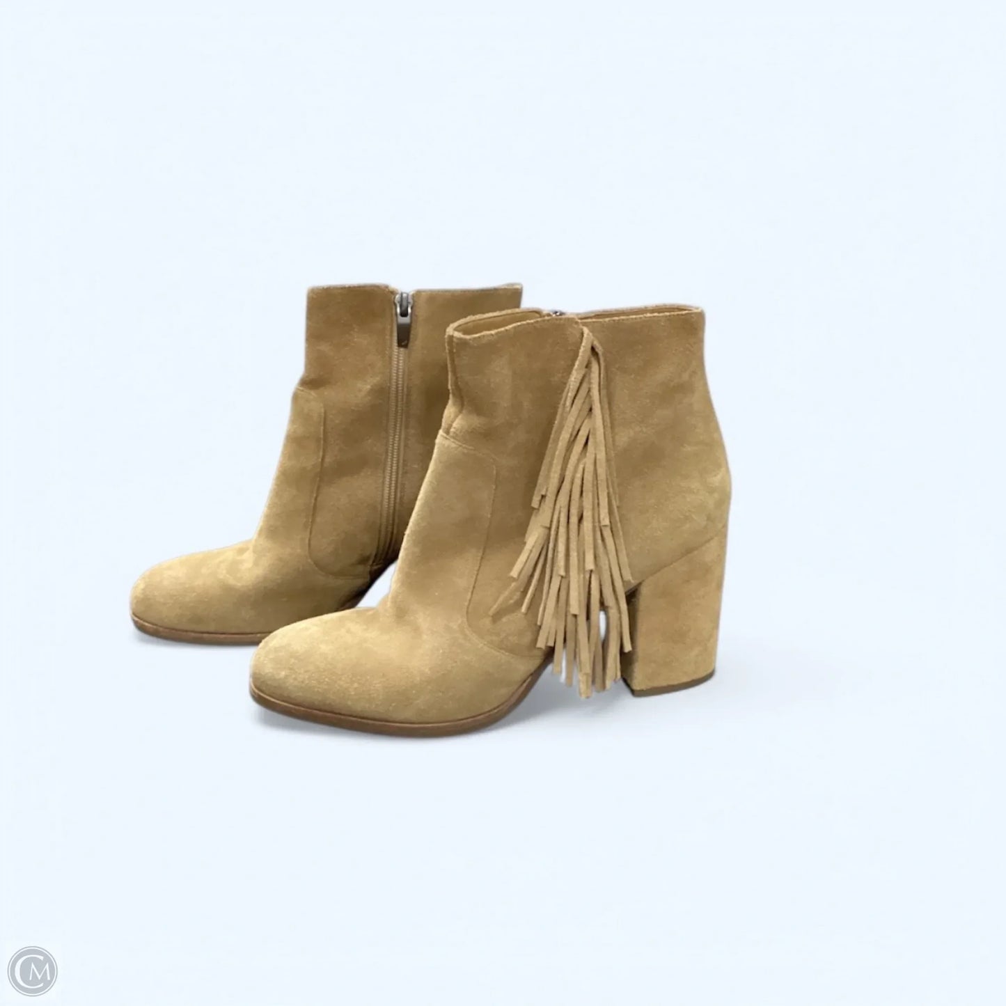 Boots Ankle Heels By Via Spiga In Tan, Size: 10