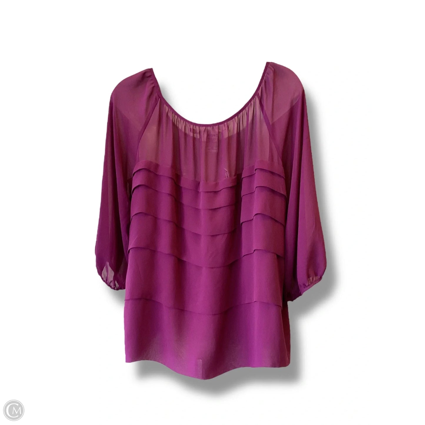Top Long Sleeve By Max Studio In Purple, Size: S