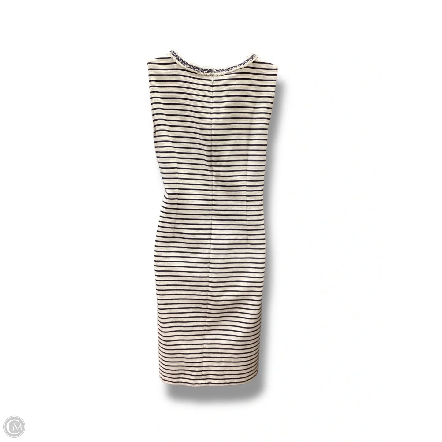 Dress Casual Midi By Talbots In Striped Pattern, Size: 10