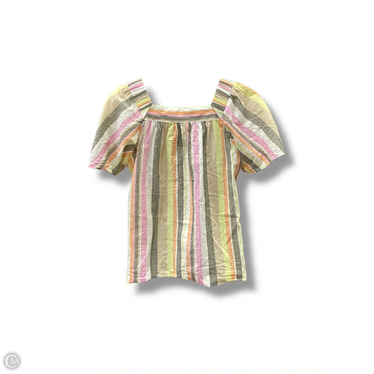 Top Short Sleeve By Loft In Striped Pattern, Size: Xxsp