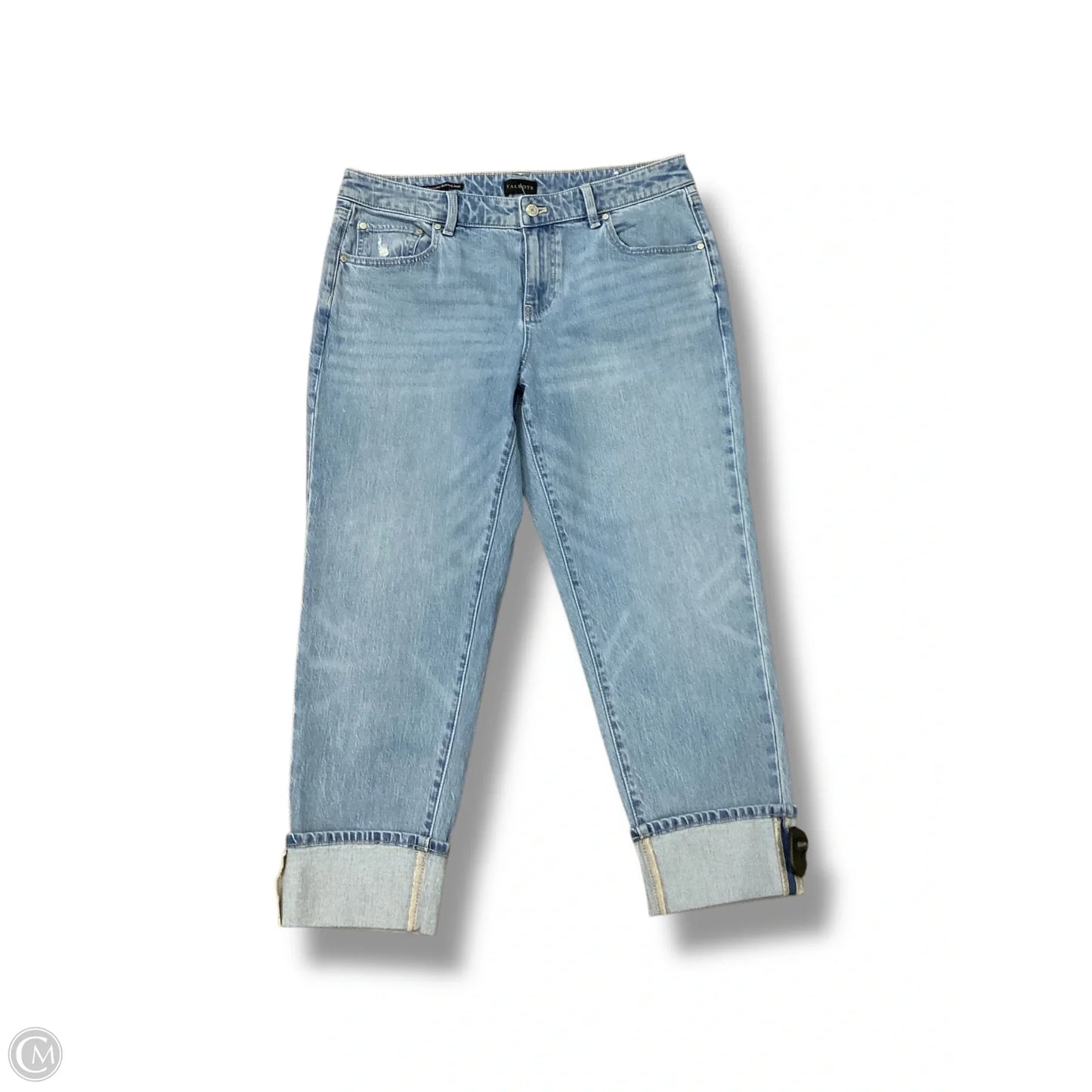 Jeans Straight By Talbots In Blue Denim, Size: 10p