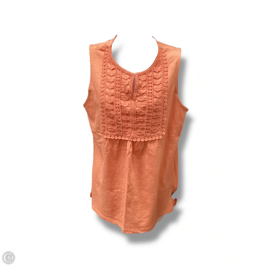 Top Sleeveless By Talbots In Orange, Size: M