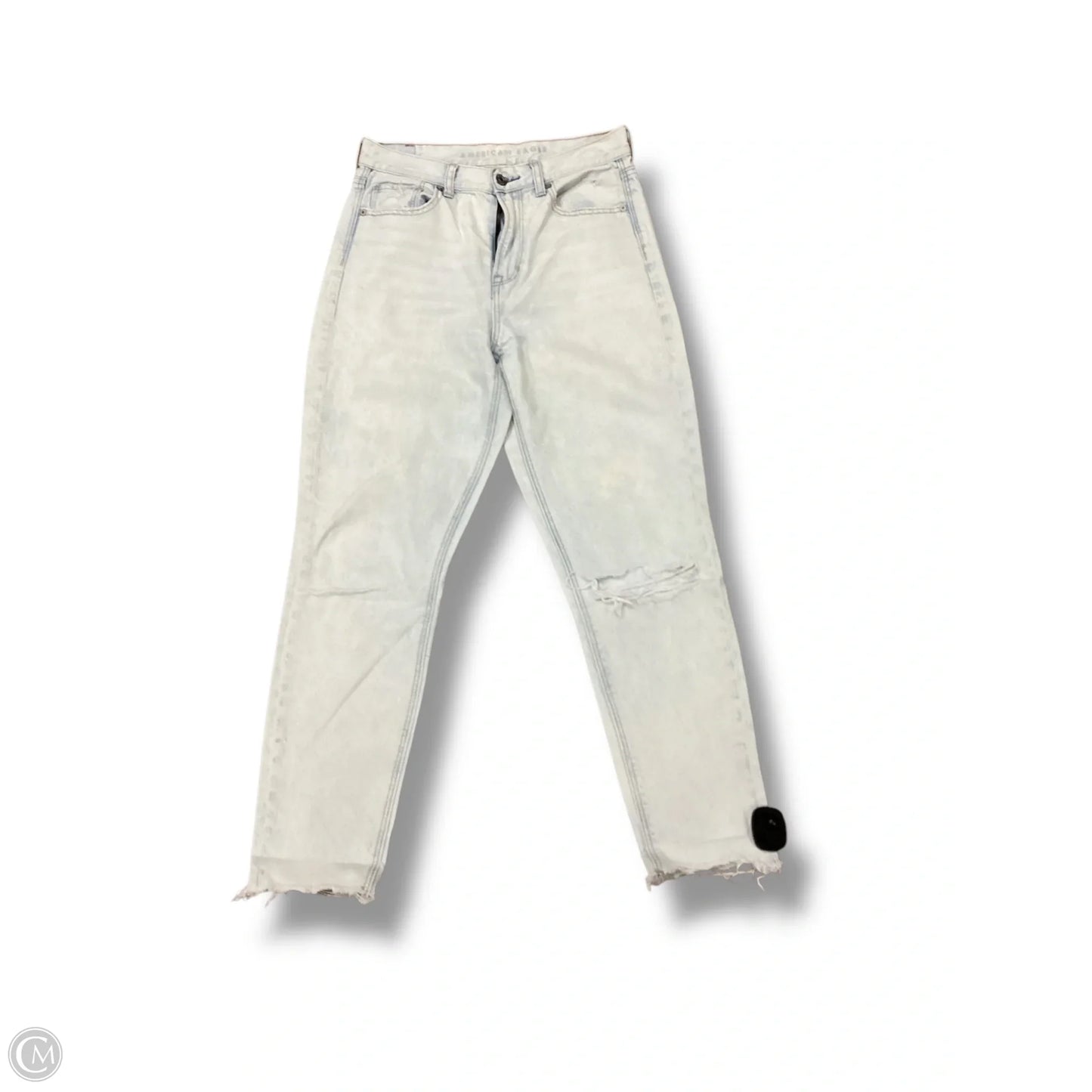 Jeans Straight By American Eagle In Blue Denim, Size: 4