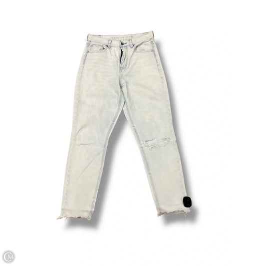 Jeans Straight By American Eagle In Blue Denim, Size: 4