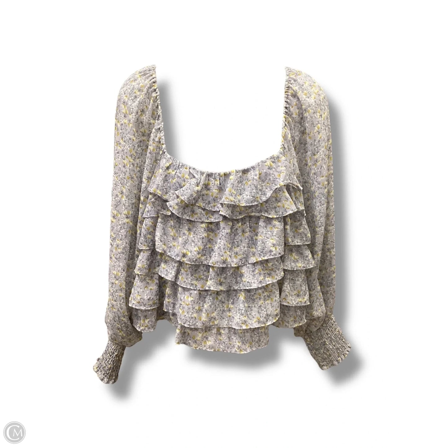 Top Long Sleeve By Astr In Floral Print, Size: M