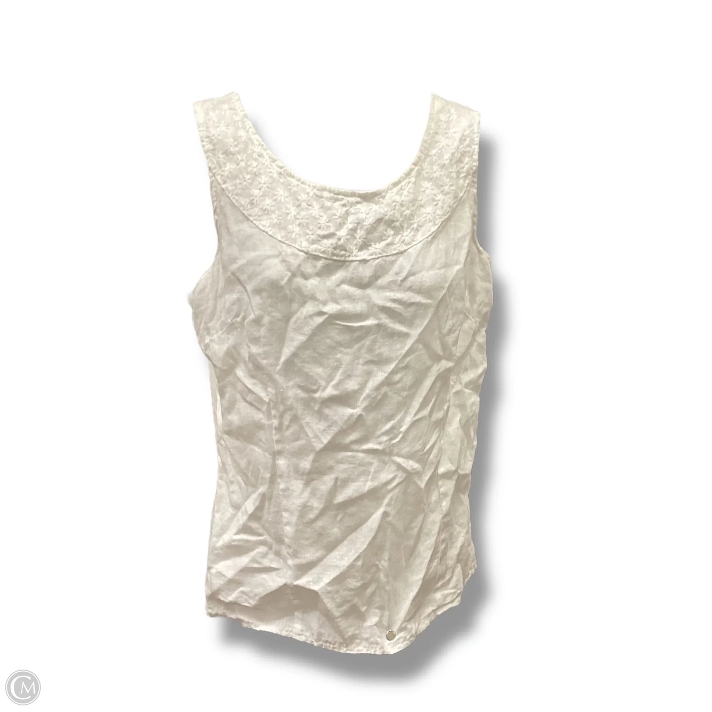 Top Sleeveless Basic By Clothes Mentor In White, Size: S