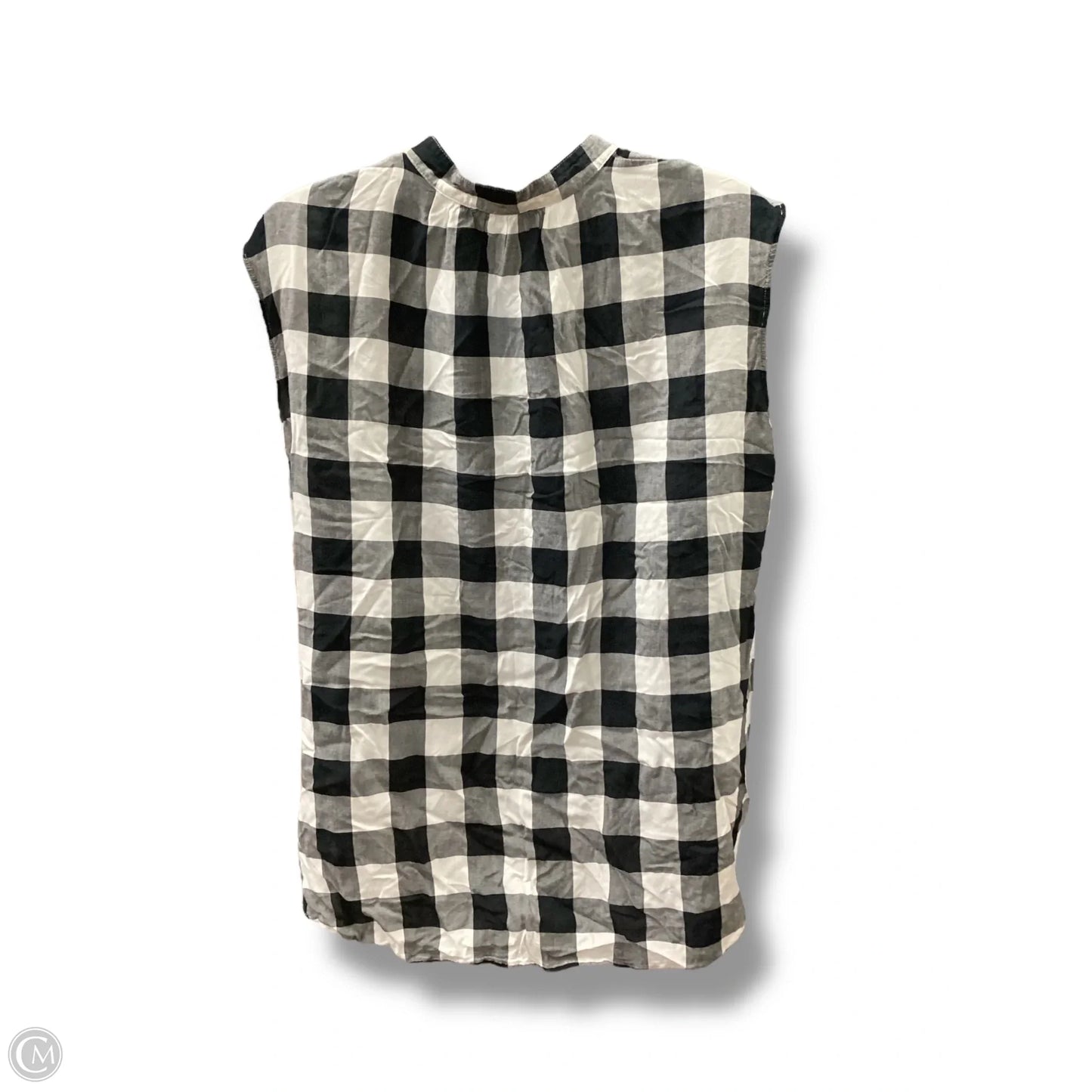 Top Sleeveless By Loft In Plaid Pattern, Size: S