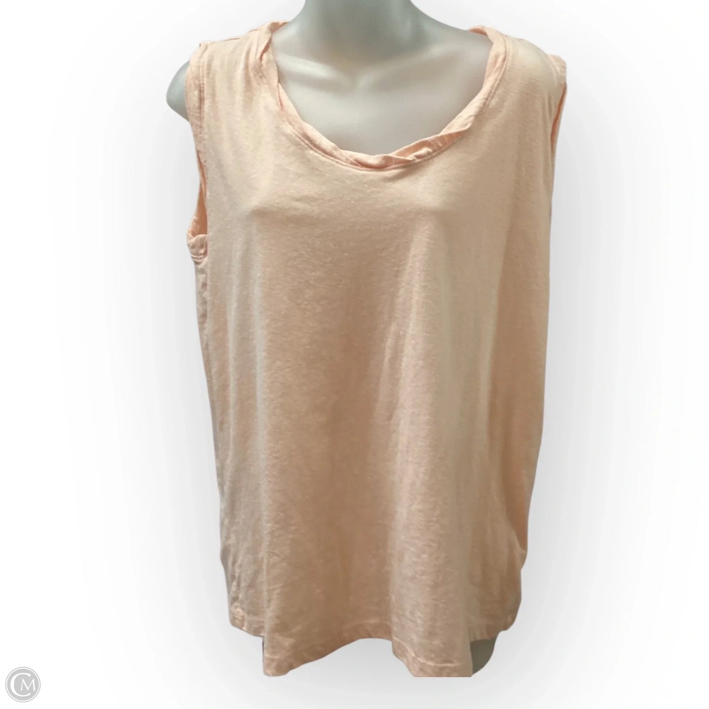 Top Sleeveless Basic By Loft In Peach, Size: L