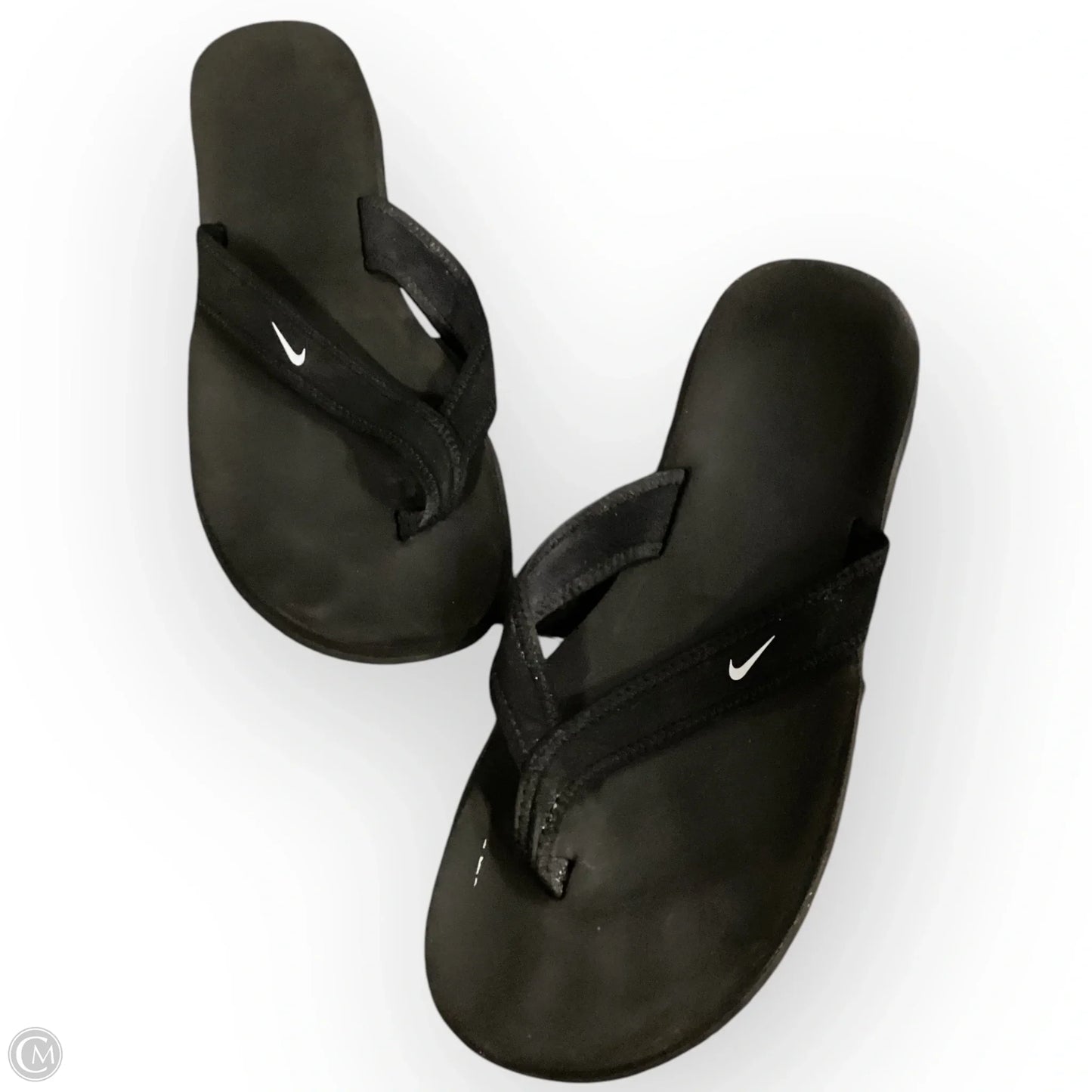 Sandals Flip Flops By Nike In Black, Size: 8