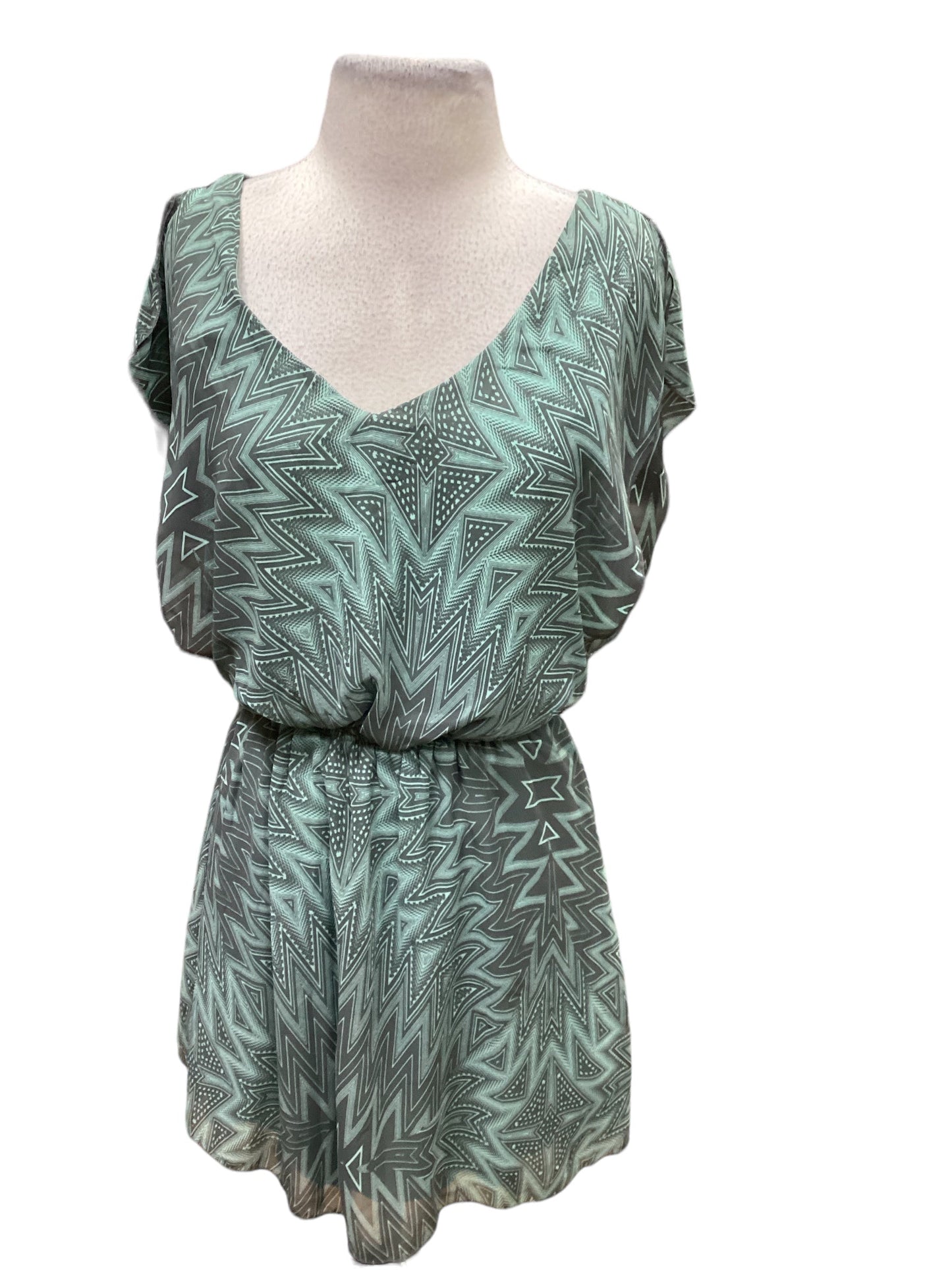 Green Dress Casual Short , Size M