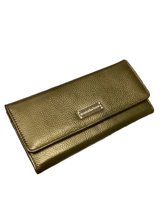 Samantha Brown Green Leather Wallet , Size Medium