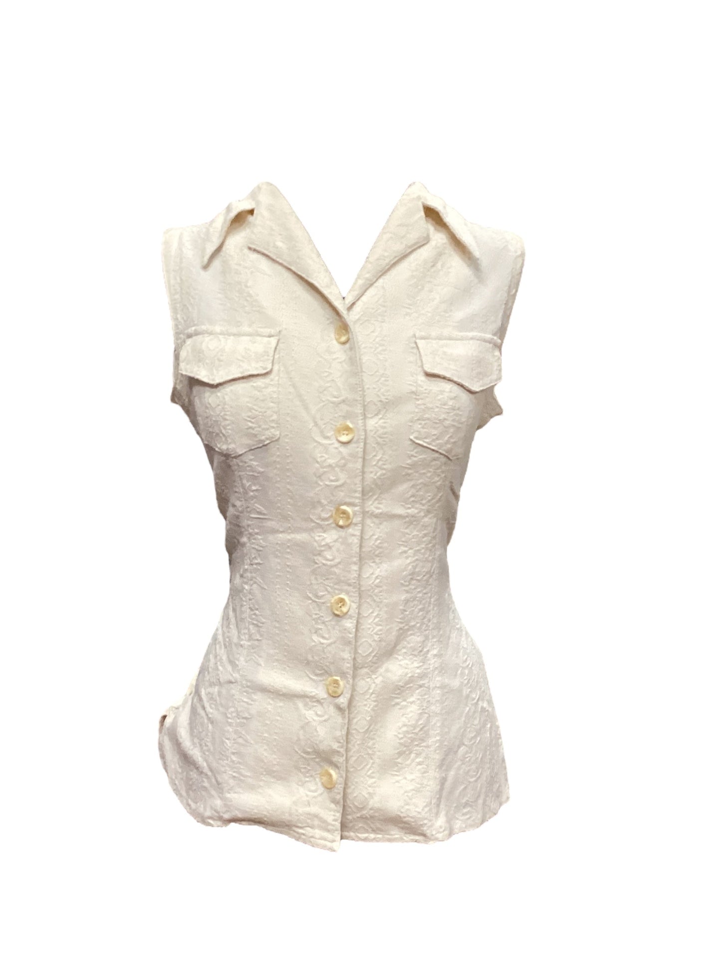 Cream Top Sleeveless , Size 1