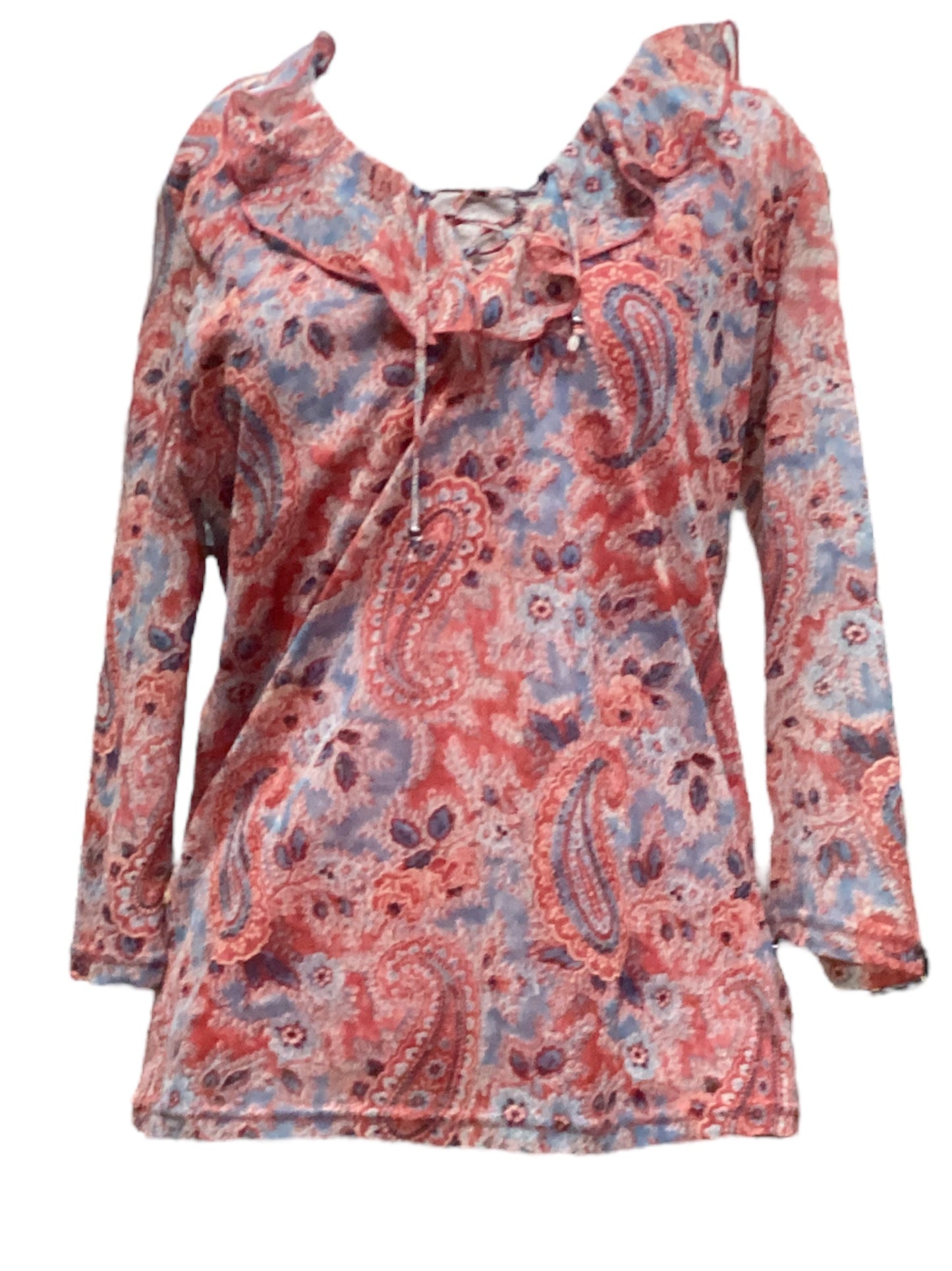 Top 3/4 Sleeve By Chaps Size: Xl