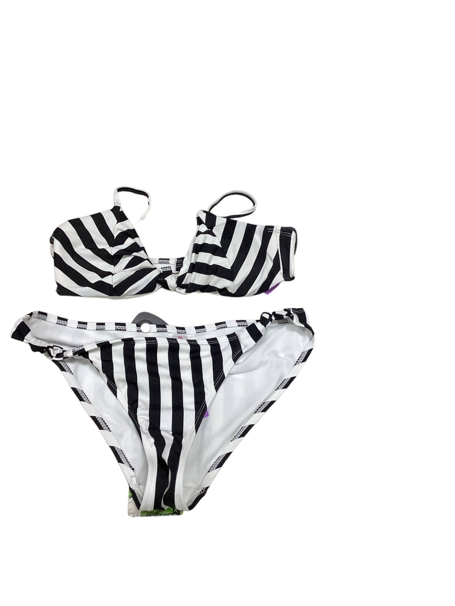 Striped Pattern Swimsuit 2pc , Size 7.5
