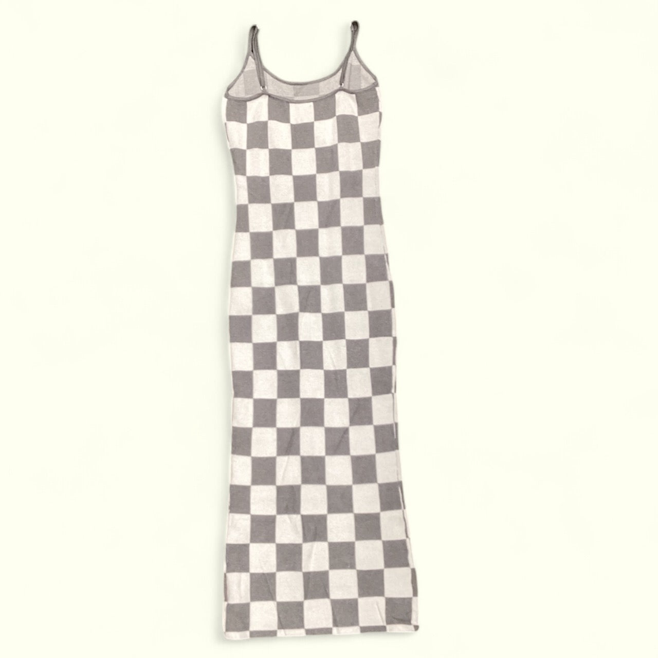 Dress Casual Maxi In Checkered Pattern, Size: S