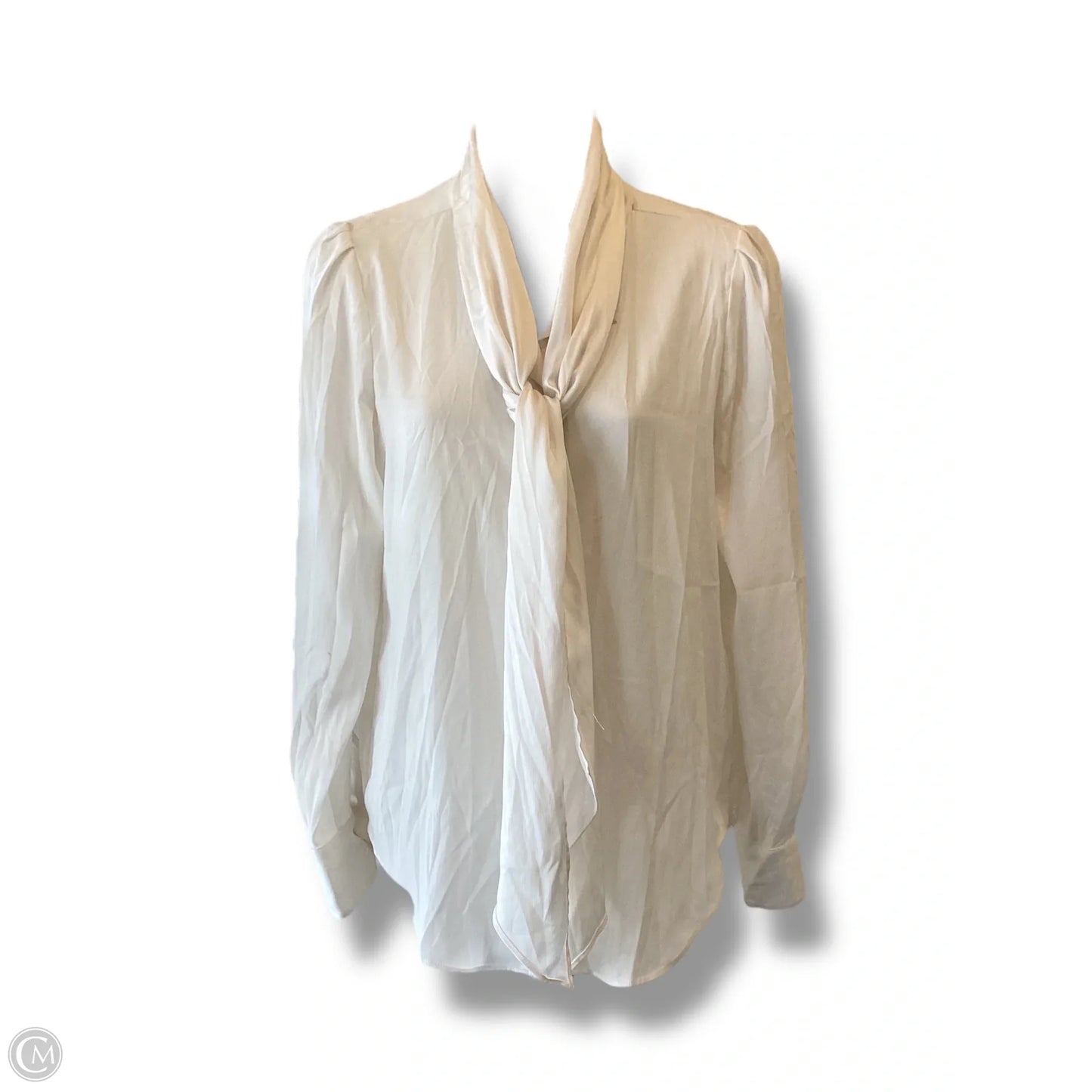 Top Long Sleeve By Ann Taylor In Ivory, Size: Xs