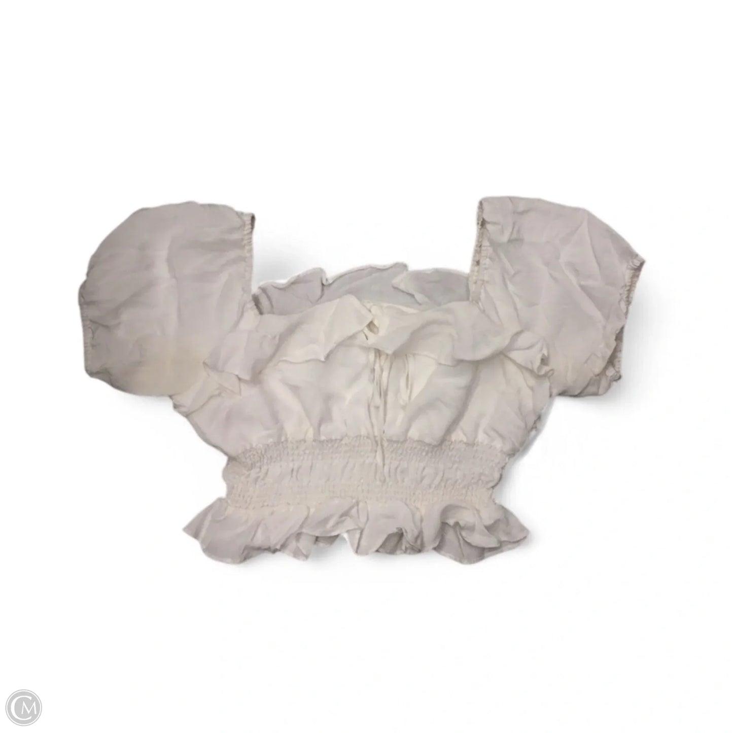 Top Short Sleeve In White, Size: M