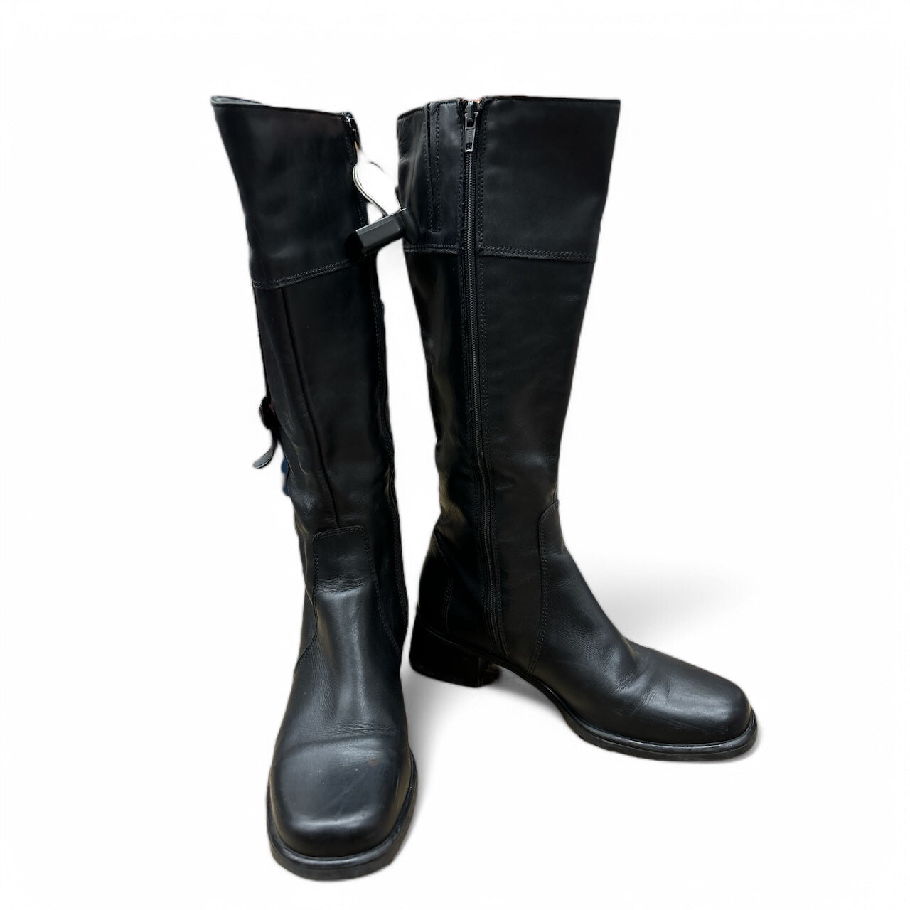 Boots Knee Flats In Black, Size: 7.5