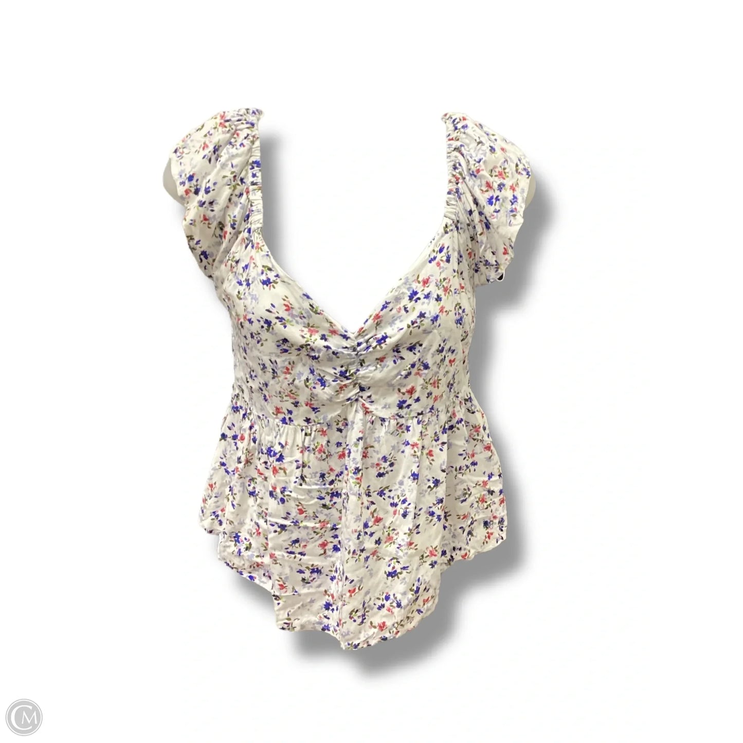 Top Short Sleeve By Japna In Floral Print, Size: S