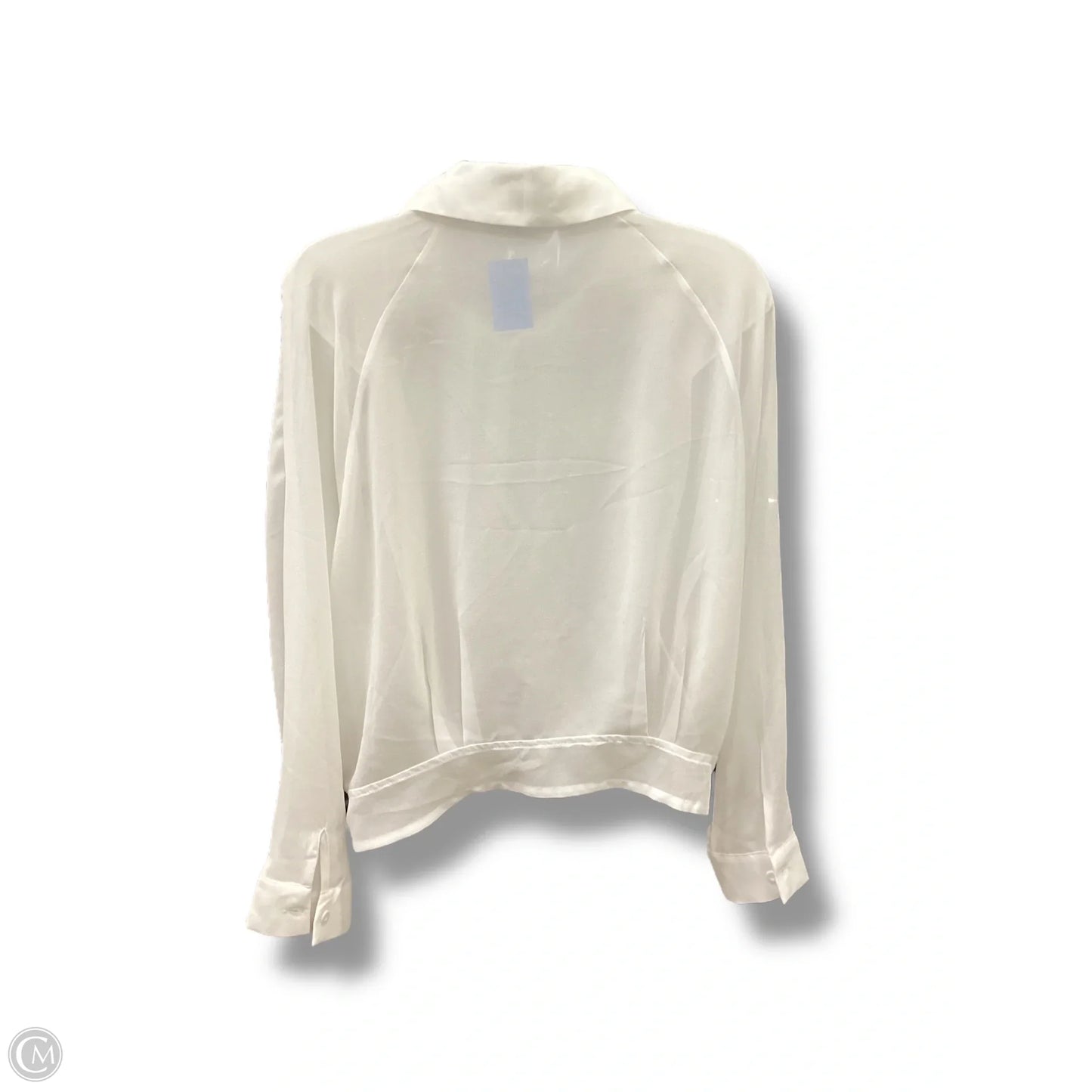 Top Long Sleeve By Clothes Mentor In White, Size: S