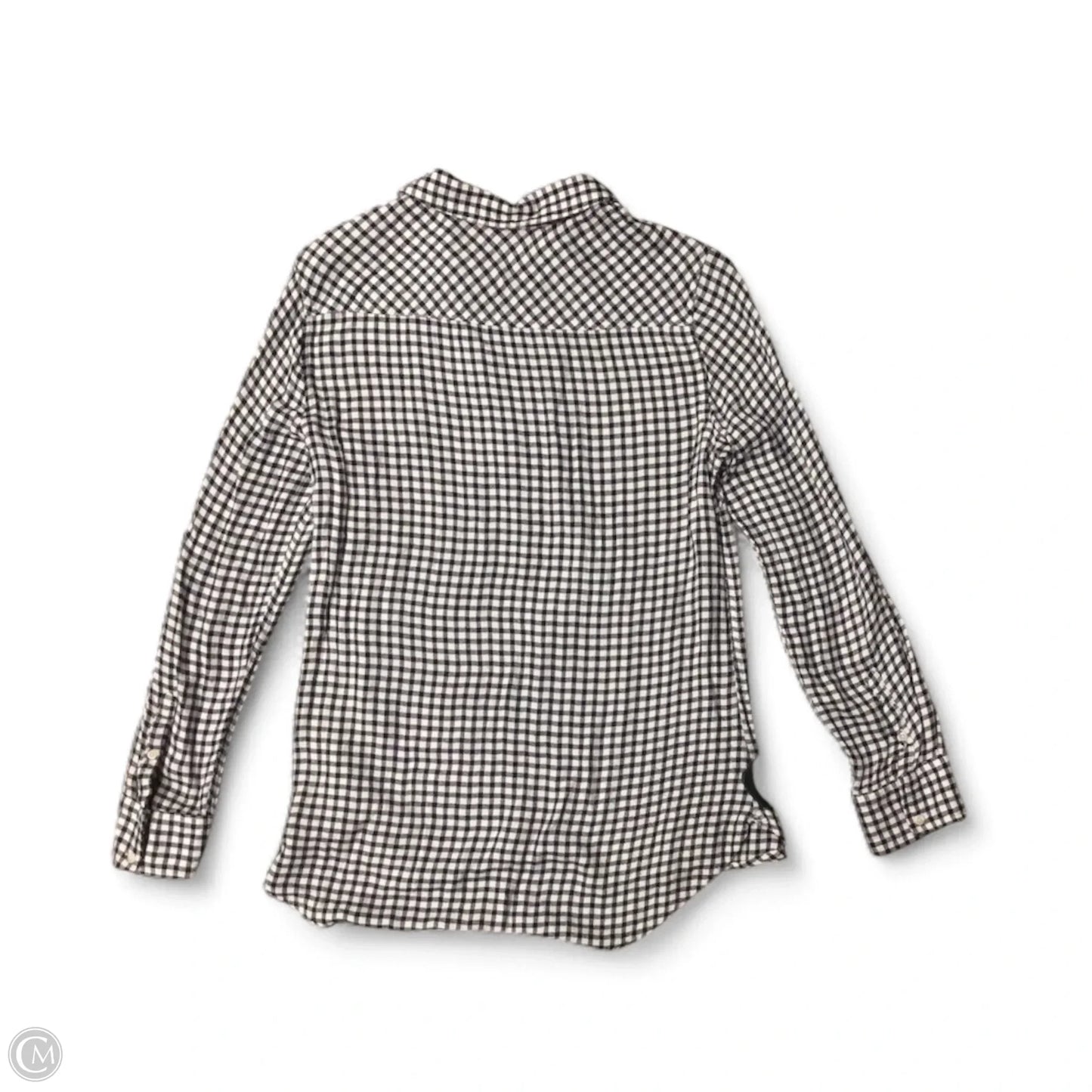 Top Long Sleeve By Merona In Plaid Pattern, Size: L