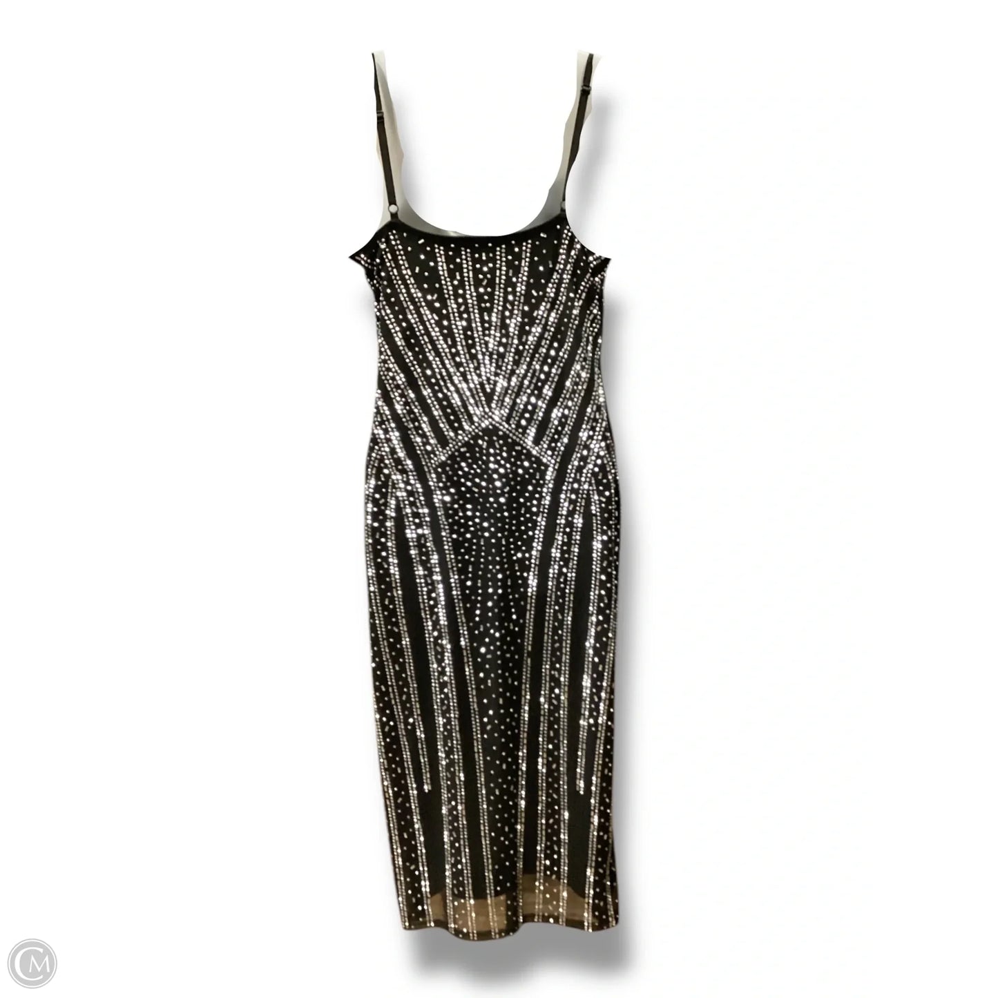 Dress Casual Maxi In Black & Silver, Size: Xxl