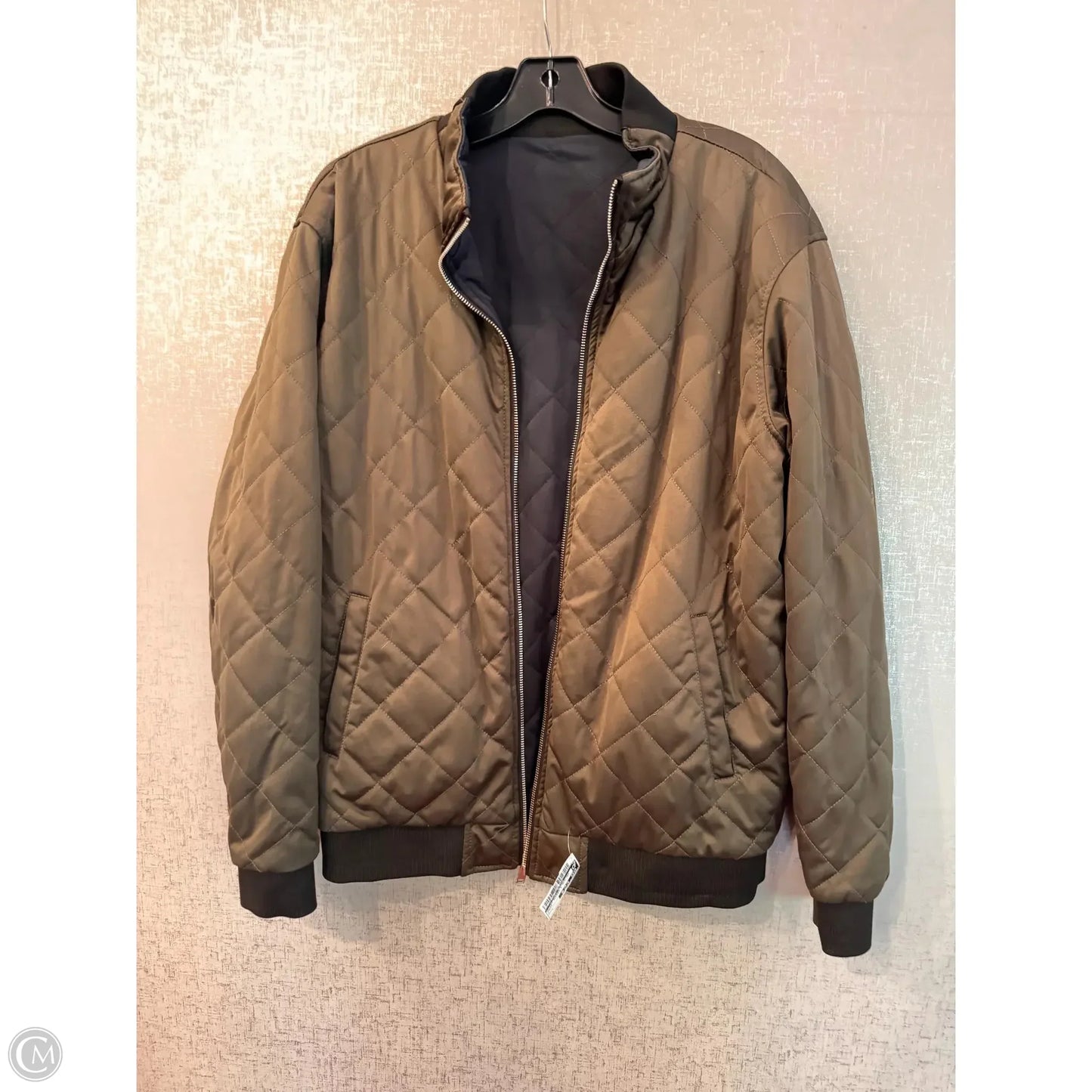 Jacket Puffer & Quilted By Clothes Mentor In Green, Size: L