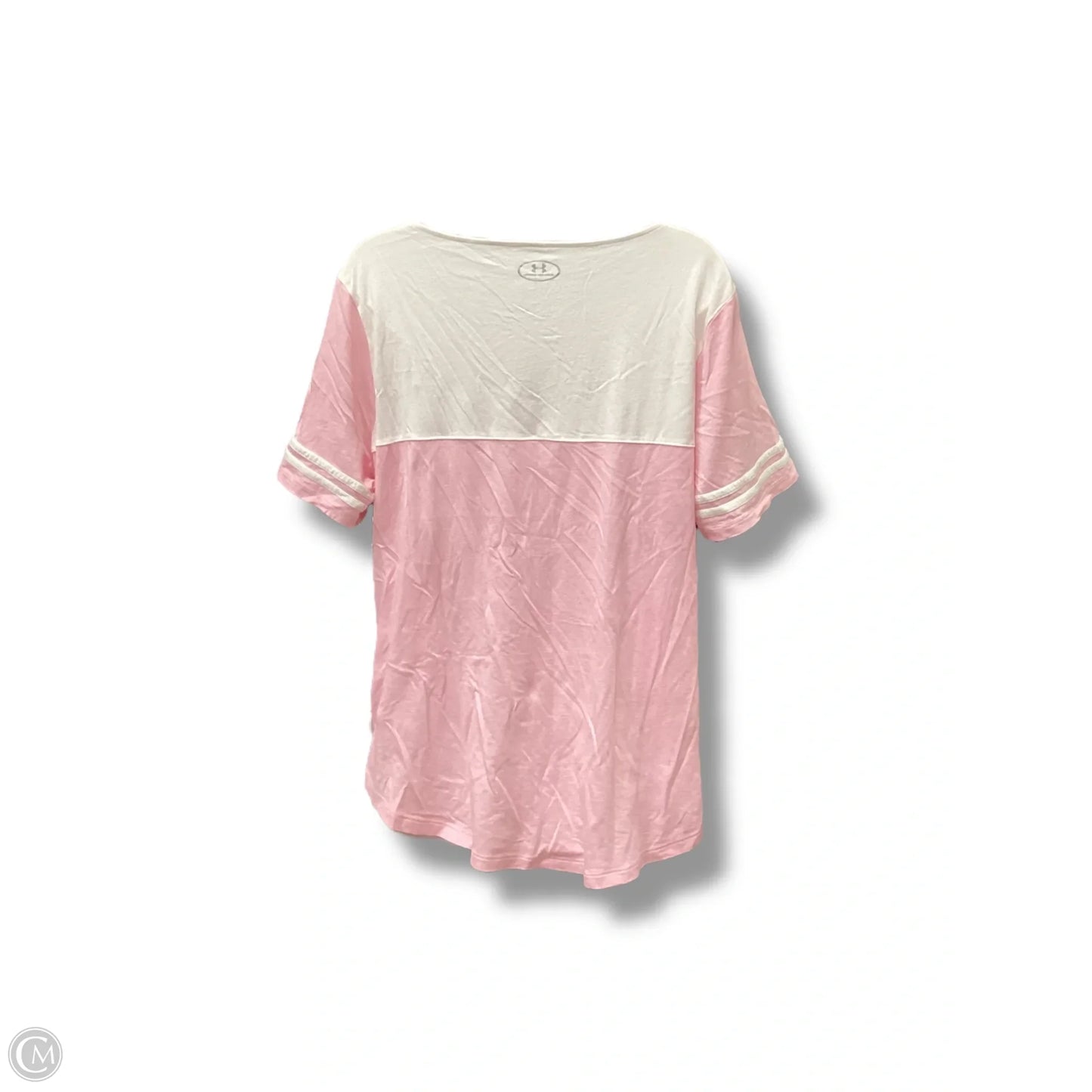 Athletic Top Short Sleeve By Under Armour In Pink, Size: L