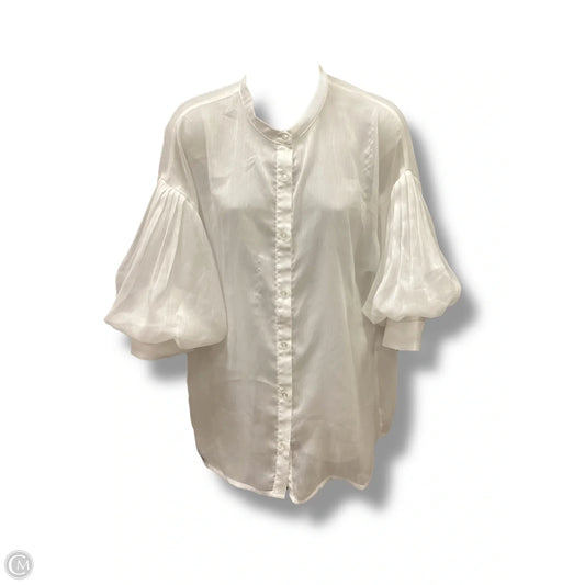 Top 3/4 Sleeve By Clothes Mentor In White, Size: L
