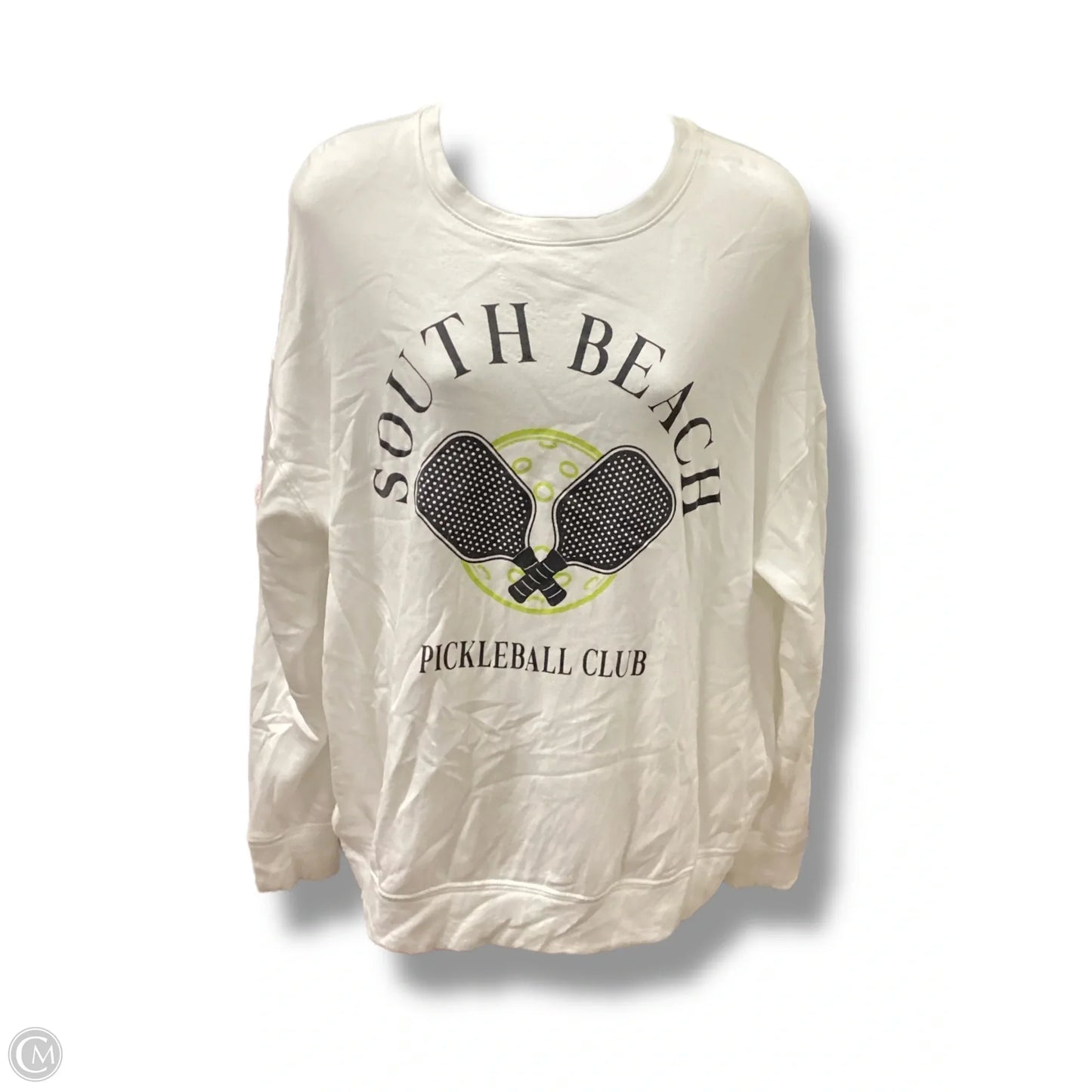 Sweatshirt Crewneck By Green Envelope In White, Size: M
