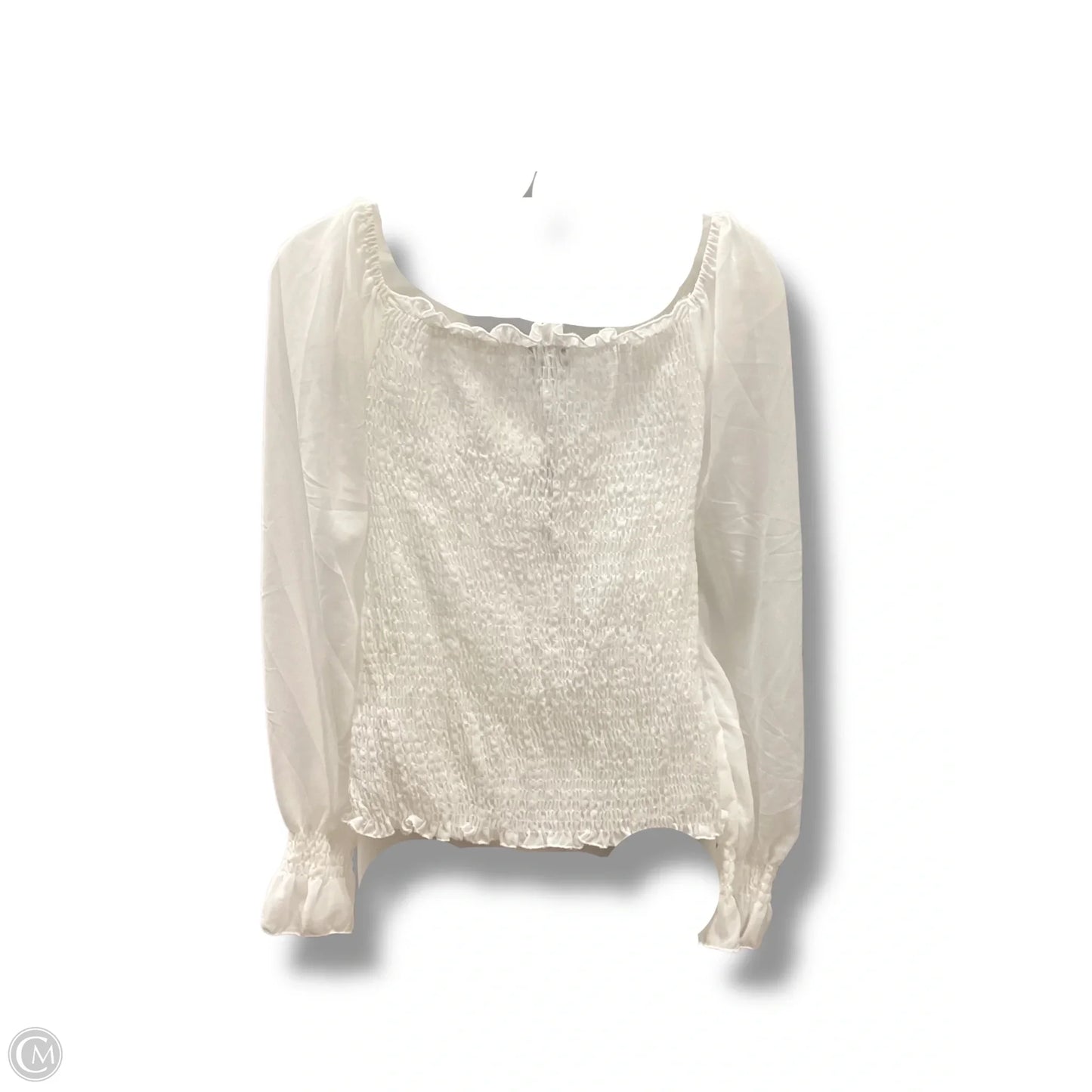 Top Long Sleeve In White, Size: Xl