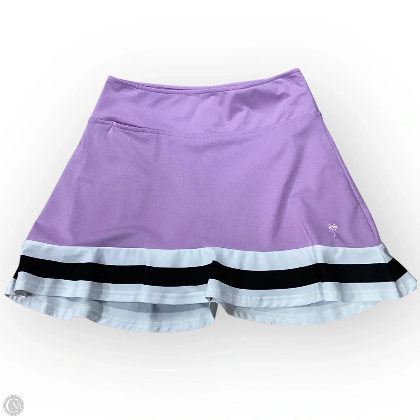 Skirt Mini & Short In Purple & White, Size: Xxs