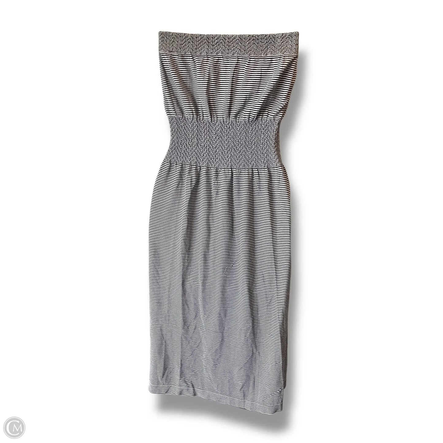 Dress Casual Midi In Blue & White, Size: S