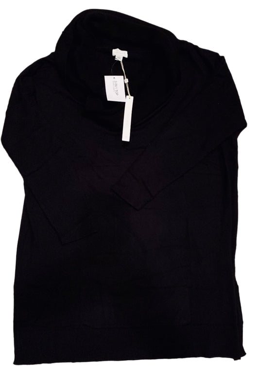 Caslon Cowl Neck Tunic 3 in 1 Sweater - Black - Size 1X - New with tags