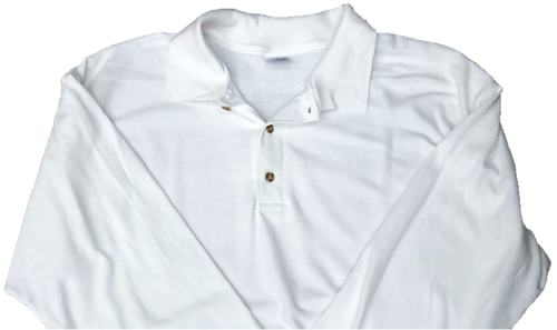 Adult - Ultra Pique Polo - Long Sleeve - White - MD - New