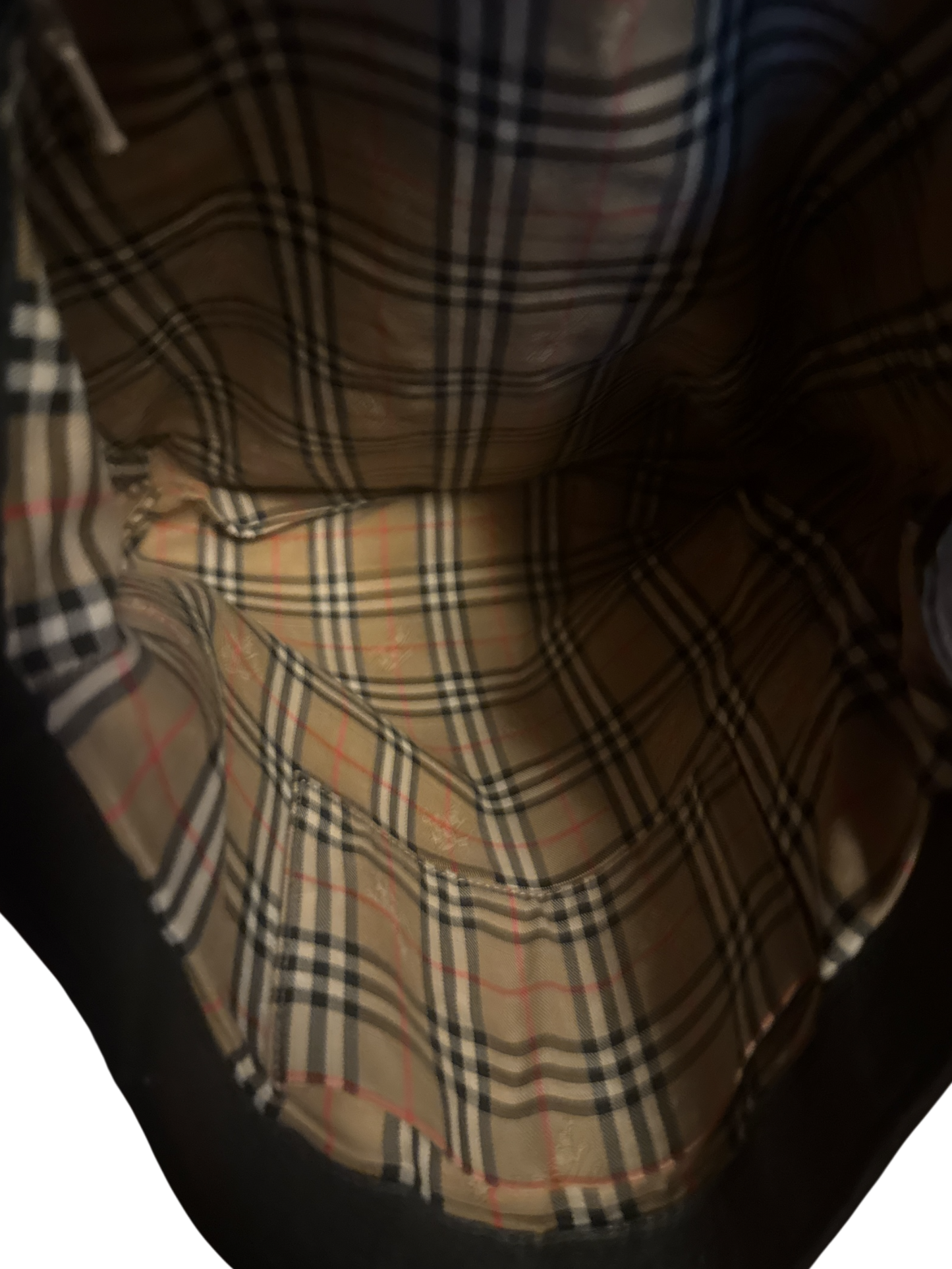 Vintage Burberrys Pebbled Leather Tote - Black