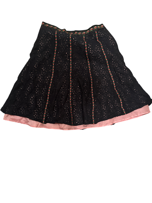 Skirt Midi By Clues In Black & Pink, Size:14