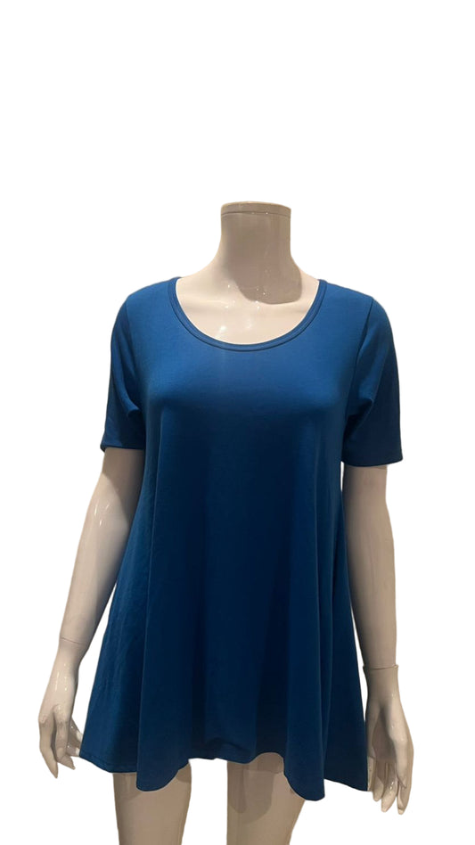 Top Ss Basic By Lularoe In Blue, Size:Xxs