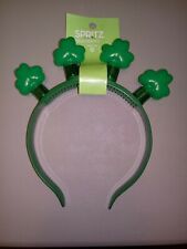 Light Up St. Patrick's Day Shamrock Green Headband - New